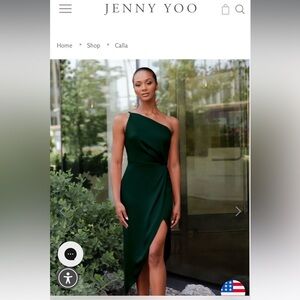 Jenny Yoo Calla Dress in Emerald